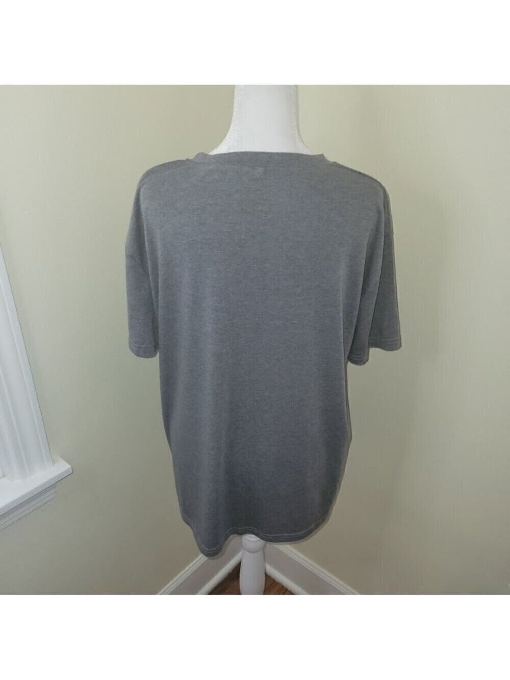 Merry Christmas 2 Short Sleeve T-Shirt Gray & Green Xmas Women's Size XL - Picture 5 of 16
